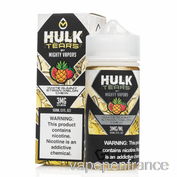 Mastication De Melon De Paille Gommeuse Blanche - Larmes De Hulk - Stylo Vape 100 Ml 6 Mg